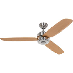 Casafan - Ventilateur de plafond Night Flight Chrome / Hêtre