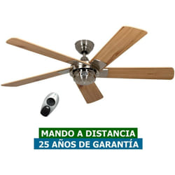 Ventilateur de plafond CasaFan 9513267 ROTARY 132 BN-KF Pine / Satin Chrome