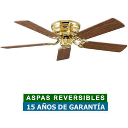 Casafan - Ventilateur de plafond 5132001 classic flat 132cm chêne ou hêtre antique / laiton poli