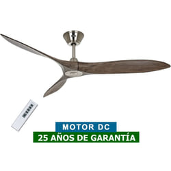 315220 eco airscrew 152 bois massif / chrome satiné ventilateur de plafond 315220 eco airscrew 152 bois massif / chrome satiné - Casafan