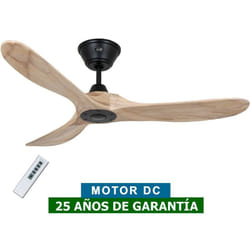 Casafan - Ventilateur de plafond 312218 eco genuino 122cm bois massif naturel/noir mat