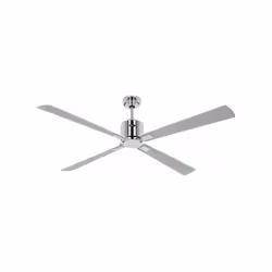 CasaFan ECO NEO III 152 CH-WE/LG, ventilateur de plafond à économie d'énergie, Ø ; 152 cm, boîtier chromé brillant, 4 pales r ...