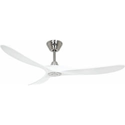 Ventilateur de plafond Eco Genuino dc 152 Chrome & Blanc