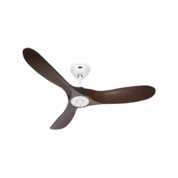 CasaFan ECO GENUINE 122 MW-NB, ventilateur de plafond à économie d'énergie, Ø ; 122 cm, boîtier laqué blanc mat, 3 pales en n ...