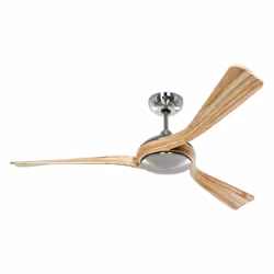 CasaFan BN-NT, Ventilateur à lame domestique, Chrome, Bois, Plafond, 25 m², 143 tr/min, 140 cm