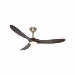 CasaFan ECO GENUINO-L 152 MG-NB, ventilateur de plafond à économie d'énergie, Ø ; 152 cm, boîtier en laiton brossé, 3 pales e ...