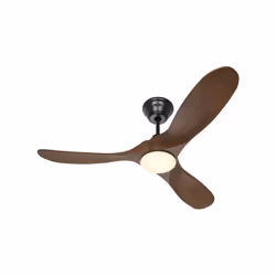 CasaFan ECO GENUINO-L 122 MS-NB, ventilateur de plafond à économie d'énergie, Ø ; 122 cm, boîtier laqué noir mat, 3 pales en  ...