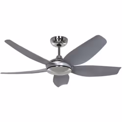 Dimensions et données techniques 220-240 V ~ 50 Hz Diamètre : 116 cm Couleur du boîtier : chrome brossé Couleur des pales : g ...