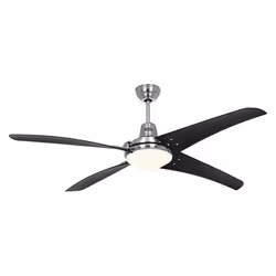 CasaFan Mirage BN-SW, Ventilateur à lame domestique, Noir, Chrome, Plafond, Plastique, 58,3 dB, 32 m³