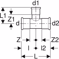 Geberit 21240 raccord des tuyaux d'eau Connecteur de tuyau Charbon, Acier 1 pièce(s)