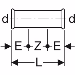 Geberit 22105 raccord des tuyaux d'eau Connecteur de tuyau Charbon, Acier 1 pièce(s)