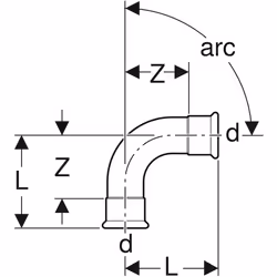 Geberit 23108 raccord de tuyau de ventilation, d'écoulement et de purge