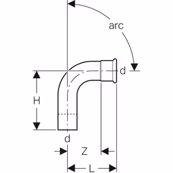 Geberit 30304 raccord de tuyau de ventilation, d'écoulement et de purge