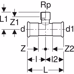 Geberit 61362 raccord des tuyaux d'eau Connecteur de tuyau Cuivre 1 pièce(s)