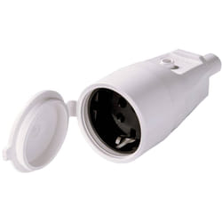552/gr Fiche électrique femelle avec terre pvc 250 v gris IP44 - Kaiser