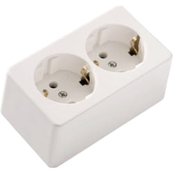 Kaiser 715/kws Prise de courant en saillie une pièce IP20 blanc calcaire A743033