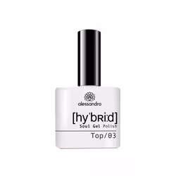 alessandro Hybrid Top Coat, Transparent, Gloss, Femmes, Brosse, Bouteille, Bon pour les vegan