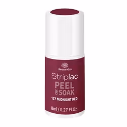 alessandro Striplac Peel or Soak Midnight Red, 8 ml, Rouge, Midnight Red, 1 pièce(s)
