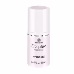 alessandro Striplac Top Coat Rose, 8 ml, Rose, Rosé, 48-307, Soin, Résistance aux éclats, Aspect gel, Brosse