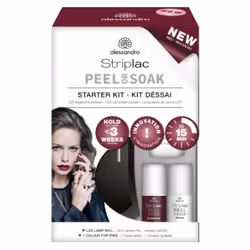 alessandro Striplac Peel or Soak Starter Set, Vernis à ongles, Vernis de finition, Coloration, Rouge, 5 ml, 9 pièce(s), Boute ...
