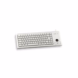 CHERRY G84-4400 TRACKBALL KEYBOARD Clavier filaire miniature, trackball, USB, gris clair, AZERTY - FR, Taille réelle (100 %), ...
