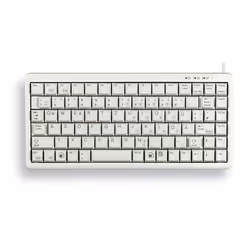 CHERRY G84-4100, Mini, Avec fil, USB + PS/2, QWERTY, Gris