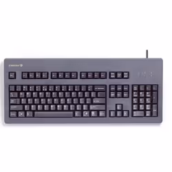 CHERRY G80-3000, Taille réelle (100 %), Avec fil, USB + PS/2, Noir