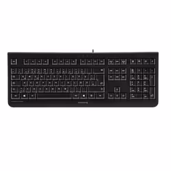 CHERRY KC 1000, Taille réelle (100 %), Avec fil, USB, QWERTY, Noir