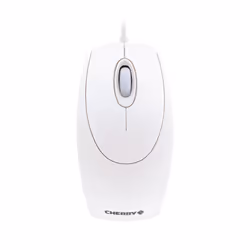 CHERRY WHEELMOUSE OPTICAL Souris filaire, gris clair, PS2/USB, Ambidextre, Optique, USB Type-A, 1000 DPI, Blanc