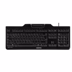 CHERRY KC 1000 SC, Taille réelle (100 %), Avec fil, USB, AZERTY, Noir
