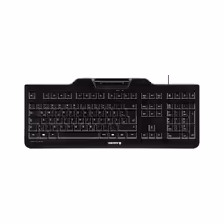 CHERRY KC 1000 SC, Taille réelle (100 %), Avec fil, USB, QWERTY, Noir