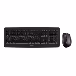 CHERRY DW 5100, Taille réelle (100 %), Sans fil, RF sans fil, QWERTY, Noir, Souris incluse