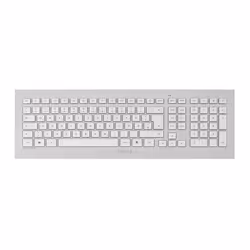 CHERRY DW 8000, Taille réelle (100 %), Sans fil, RF sans fil, Argent, Blanc, Souris incluse
