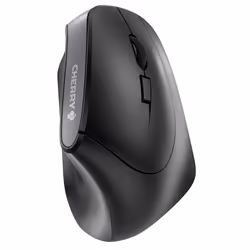 CHERRY MW 4500 Souris ergonomique sans fil, pour droitiers, inclinée à 45°, noir, USB, Droitier, Conception verticale, Optiqu ...