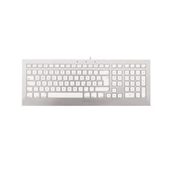 CHERRY STRAIT 3.0 clavier USB Allemand Argent, Blanc