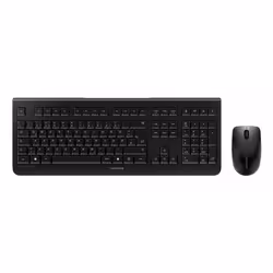 CHERRY DW 3000, Taille réelle (100 %), Sans fil, RF sans fil, QWERTY, Noir, Souris incluse