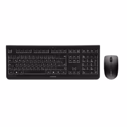 CHERRY DW 3000, Taille réelle (100 %), RF sans fil, Clavier mécanique, QWERTZ, Noir, Souris incluse