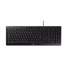 CHERRY STREAM KEYBOARD Clavier filaire, noir, USB, AZERTY - FR, Taille réelle (100 %), USB, Clavier mécanique, AZERTY, Noir