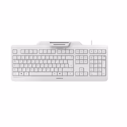 CHERRY JK-A0400BE-0, Taille réelle (100 %), USB, Clavier mécanique, QWERTZ, Gris