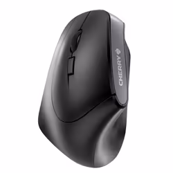 CHERRY MW 4500 LEFT Souris ergonomique sans fil, pour gauchers, noir, USB, Gauche, Optique, RF sans fil, 1200 DPI, Noir, Gris