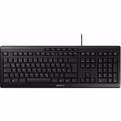 CHERRY STREAM KEYBOARD, Taille réelle (100 %), USB, Clavier mécanique, QWERTZ, Noir
