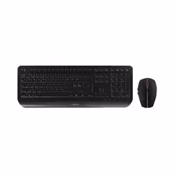 CHERRY Desktop GENTIX [PN] WL black +++ Pan-Nordic, Taille réelle (100 %), RF sans fil, Noir, Souris incluse