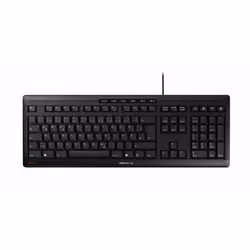 CHERRY STREAM KEYBOARD, Taille réelle (100 %), Avec fil, USB, Commutateur de touche « ciseaux », QWERTZ, Noir