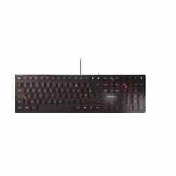 CHERRY KC 6000 Slim, Taille réelle (100 %), USB, Clavier mécanique, AZERTY, Noir