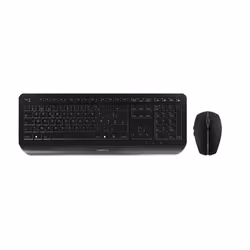 CHERRY Gentix Desktop, Taille réelle (100 %), RF sans fil, AZERTY, Noir, Souris incluse