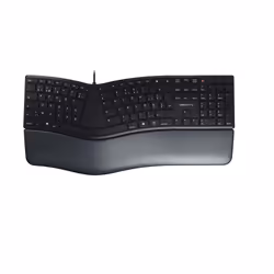 CHERRY KC 4500 ERGO, Taille réelle (100 %), USB, AZERTY, Noir