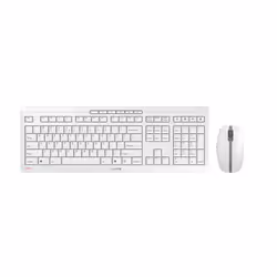 CHERRY Stream Desktop Recharge, Taille réelle (100 %), RF sans fil, QWERTY, Gris, Souris incluse