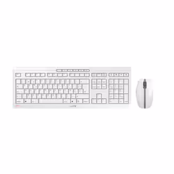 CHERRY Stream Desktop Recharge, Taille réelle (100 %), RF sans fil, AZERTY, Gris, Souris incluse