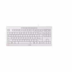 CHERRY STREAM KEYBOARD TKL, USB, Commutateur de touche « ciseaux », QWERTY, Blanc