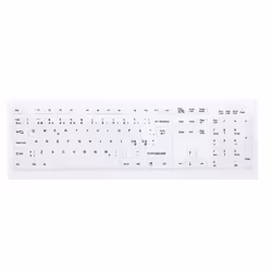 CHERRY AK-C8100F-FUS-W/NOR, RF sans fil, Clavier à membrane, QWERTY, Blanc